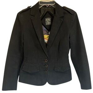 Lucky Brand Faded Black Blazer, Women's Medium